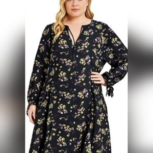 Torrid Floral Black Dress